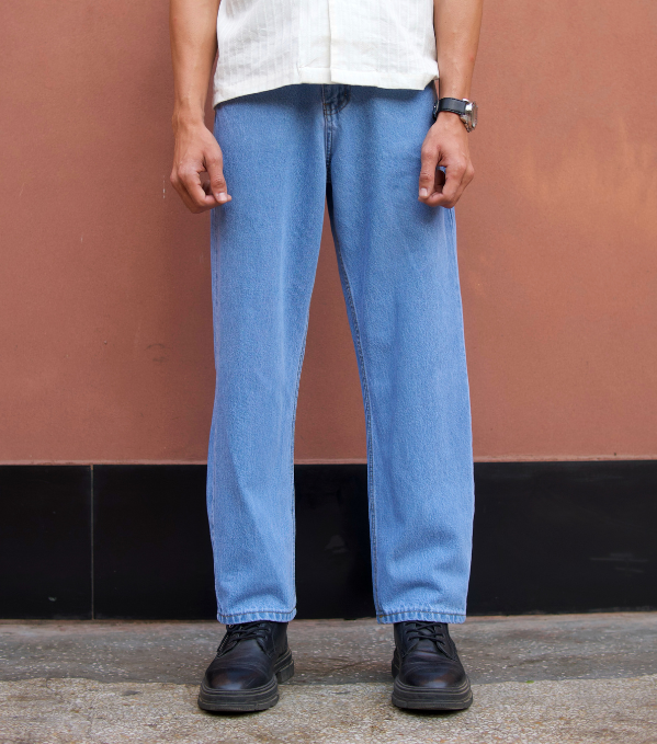 Men's  Baggy Denim Jeans – Ice Blue